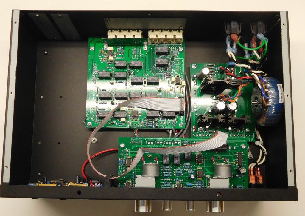 PR-101 Stereo Preamplifier Top View with Lid off