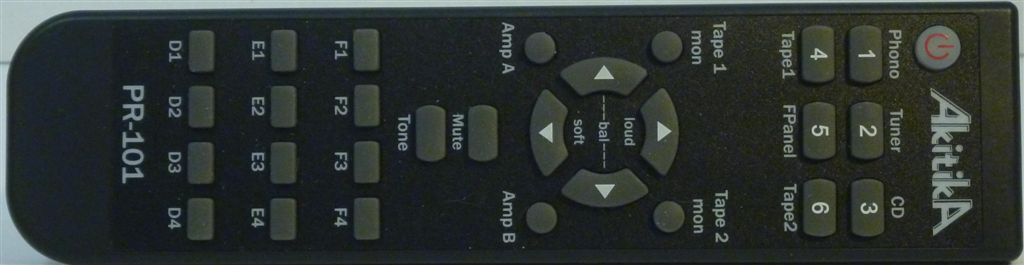 PR-101 Stereo Preamplifier Remote Control