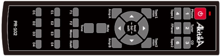 PR-101/PR-102 Stereo Preamplifier Remote Control