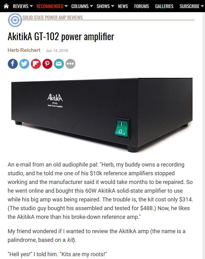 Stereophile Review Link