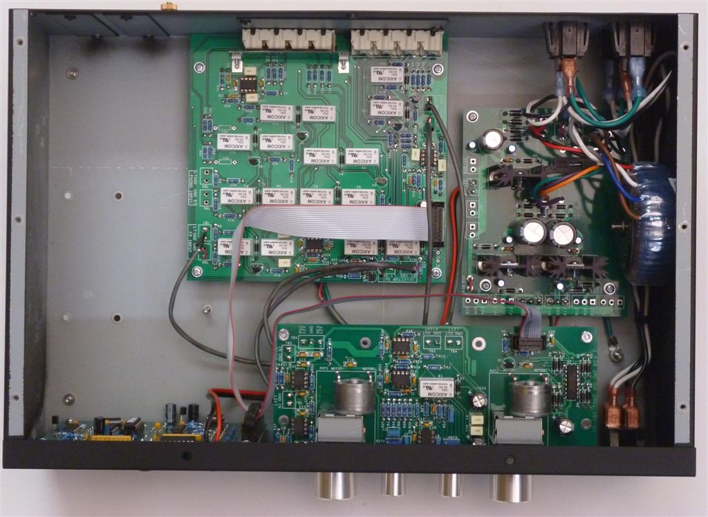 PR-101 Stereo Preamplifier Top View with Lid off